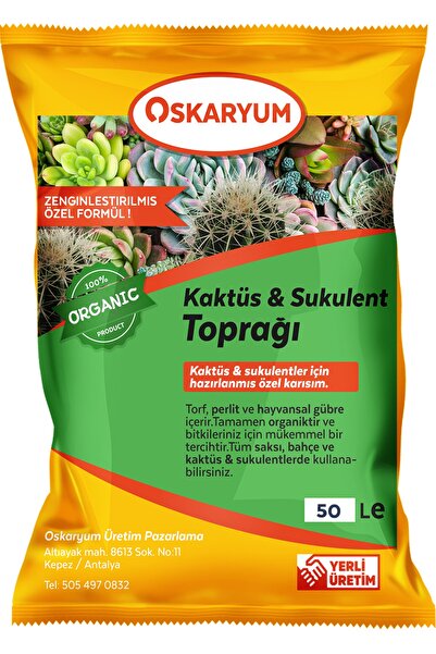 OSKARYUM Zenginleştirilmiş Kaktüs Toprağı 50 L