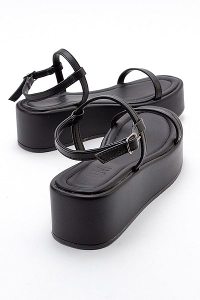 LuviShoes LINA Schwarze Damensandalen
