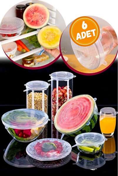 WAPPA Tazeliği Koruyan 6'lı Silikon Strech Kapak Pratik Taşırmaz