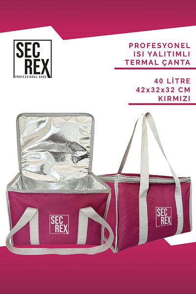 SECREX Professional 40 Liter Thermal Insulated Thermal Bag Camping Picnic Outdoor Thermos Beach Bag