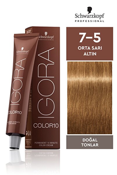 Igora Royal Color10 7-5 Orta Sarı Altın Saç Boyası 60ml