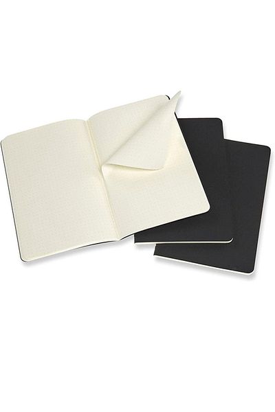 Moleskine Cahier Large 3-Point Journal Notebook, 13x21cm Black