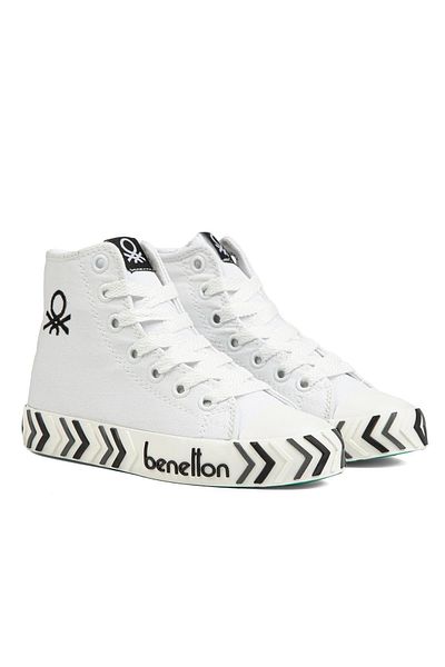 Benetton ®| Bn-90636-white Black - Children's Sneakers