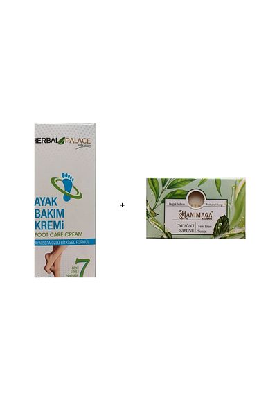 Herbal Palace Foot Care Cream + Tea Tree Soap (Foot Care Set & Anti-Odor) Dual Advantage Set