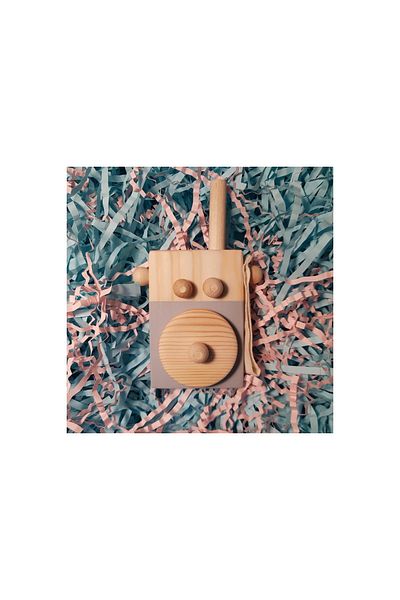 aswood Handmade Wooden Toy Baby Wireless Kids Imagination, Safe for Babies, Gift