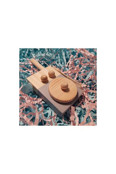 aswood Handmade Wooden Toy Baby Wireless Kids Imagination, Safe for Babies, Gift