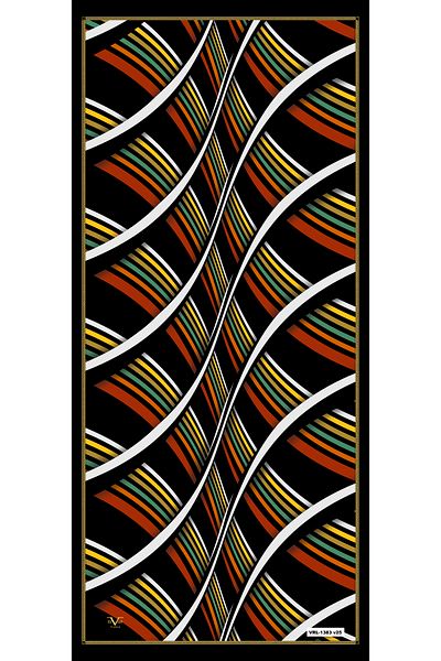 19V69 ITALIA Model Geometric Seria Lino cu Umeraș șal și Set Cadou 90x200 Cm