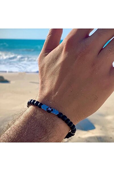 Hazeran accessories Harfli Erkek Bilekliği - Sevgili Bilekliği