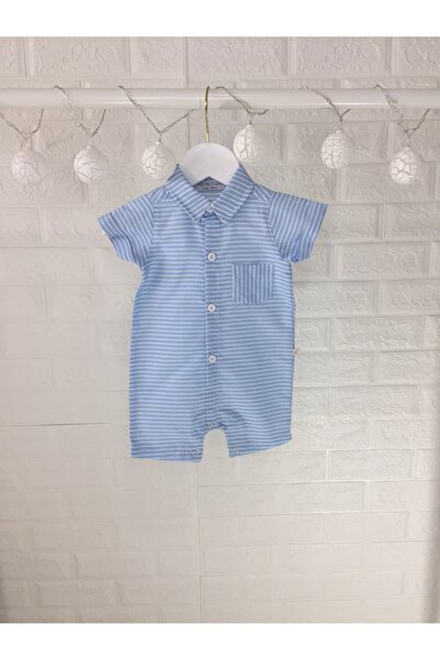 AMORE Gömlek Yaka Şortlu Bebek Tulum