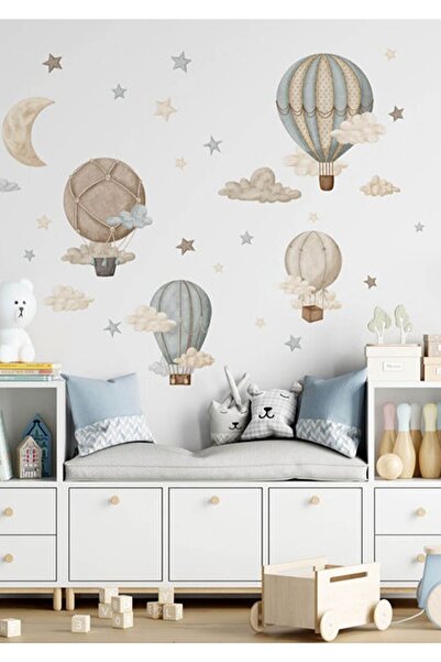 WALLHUMAN Retro Balonlar Çocuk Odası Duvar Stickerı