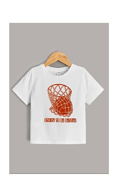 MORNİNG KİDS ΛΕΥΚΟ Παιδικό μπλουζάκι με στάμπα μπάσκετ