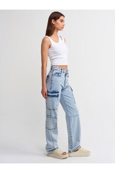 Dilvin 20705 Guler asimetric Top-Alb