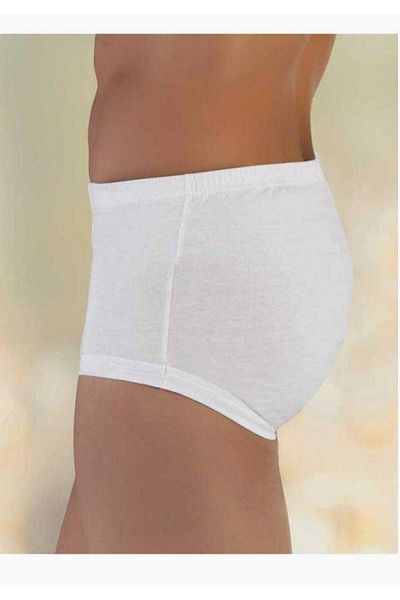 Şahinler Men's White Cotton Classic Slip 6 Pack M New Season