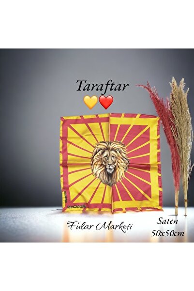Fular Marketi Taraftar Desenli Saten Bandana