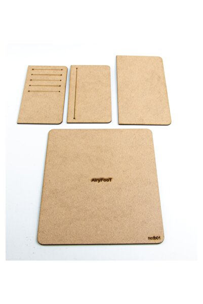 AiryFooT Hobi Dikey Deri Cüzdan Şablonu 4 Parça Kalıp