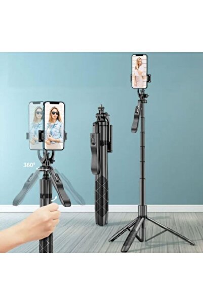 Coverzone Profesyonel Tripod Ve Selfie Çubuğu L16 Bluetooth Uzaktan Kumandalı...