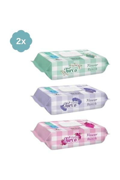 Baby Turco منشفة أطفال مبللة من فلاور بانش 90 لتر × 6 قطع 540 ورقة