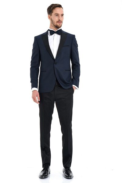 Morven Men's Parlement Toul Slimfit Jacquard Tuxedo