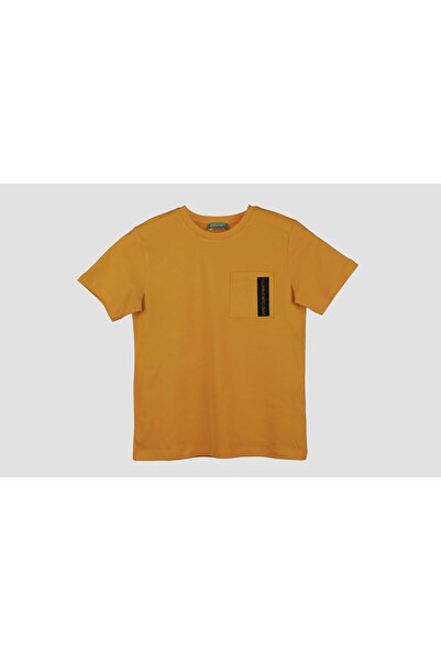 Benetton تي شيرت برتقالي للأولاد