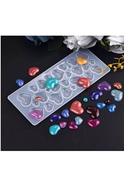 adarya Epoksi Çoklu Kalp Takı Kolye bileklik silikon kalıp