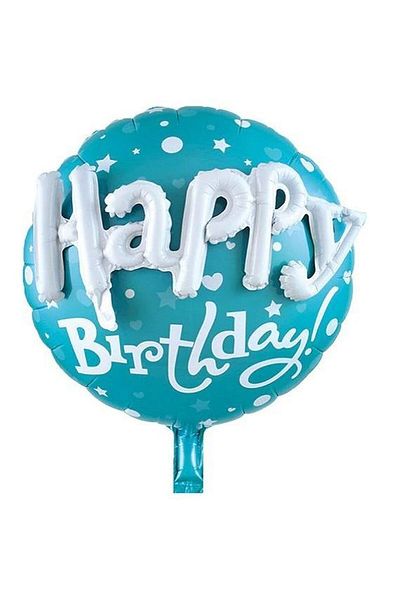 DÜVENCİ TİCARET ÇITIPITISTORE 24 INCH 3D ROUND HAPPY BIRTHDAY FOIL BALLOON