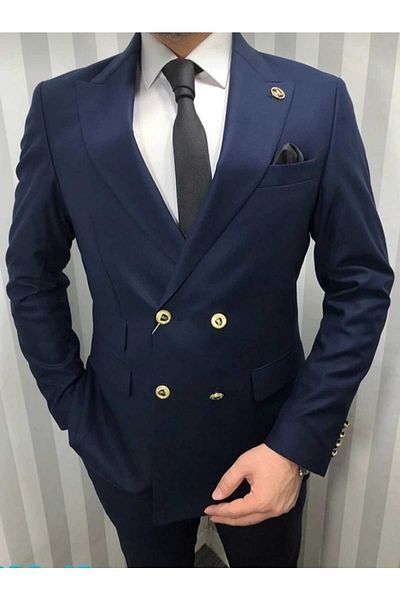 Tempee Double-breasted Slim Fit Suit