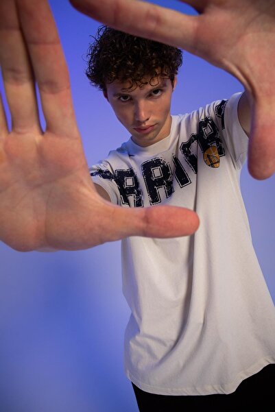 DeFacto Golden State Warriors Licensed - Fit Nba Oversize Crew Neck 100% βαμβακερό μπλουζάκι