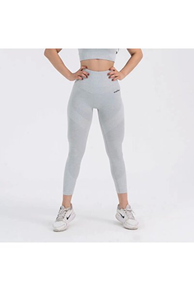 GYMXPRO Γκρι Push-up Λεπτομερές Αθλητικό Κολάν χωρίς ραφές