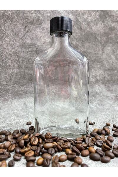 COLDBREWTREND Coldbrew Şişesi Cam Şefaff Siyah Plastik Kapak (5 ADET)