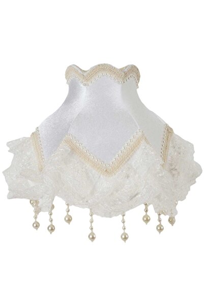 Dekovien Vintage Ecru Velvet Dress - Classic Lampshade Model