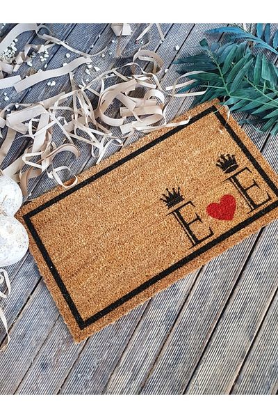LAMONETA E and E Letter Framed Crowned Crowned Design Mat