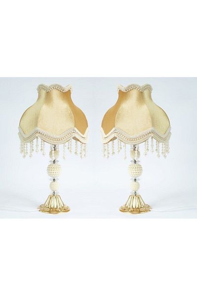 Nettenevime Flower Patterned Velvet Lampshade