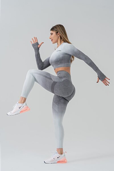 GYMXPRO Dikişsiz Push-up Detaylı Toparlayıcı Degrade Desen Spor Tayt