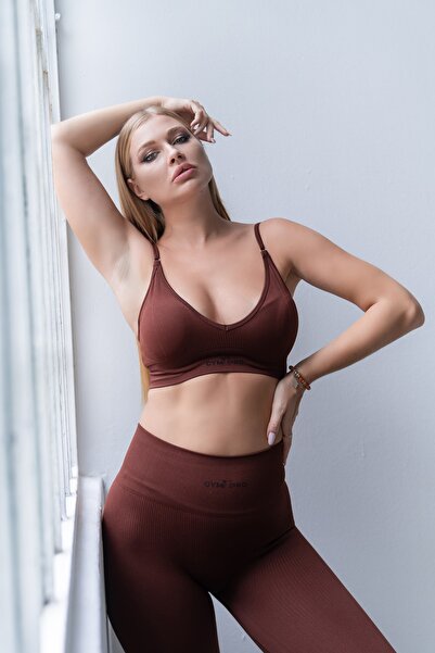 GYMXPRO Dikişsiz Push-up Detaylı Fitilli Bra Takım