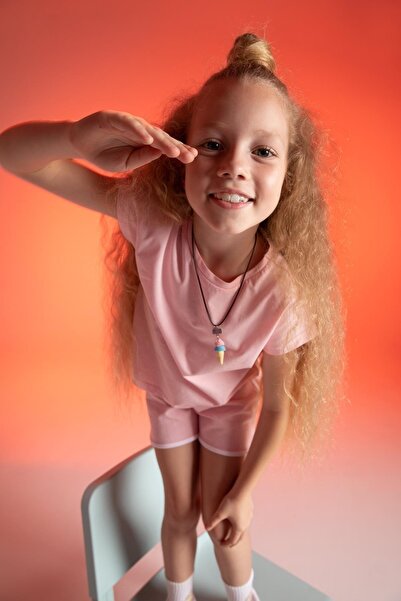 DeFacto Κοριτσίστικο βαμβακερό μπλουζάκι με κοντό μανίκι Crew λαιμόκοψη