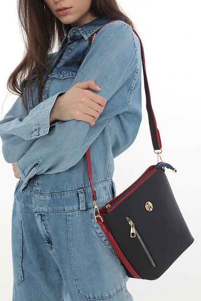TH Women's Shoulder Bag Th-yk14313 Navy-red
