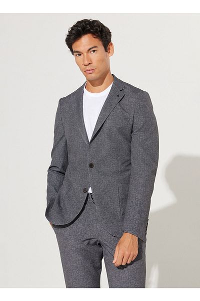ALTINYILDIZ CLASSICS Normal Waist Slim Fit Anthracite Melange Men's Suit 4a3023200103