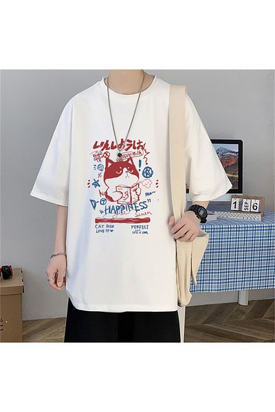 Touz Μπλουζάκι Blunt Blunt Happiness Cat με στάμπα Oversize