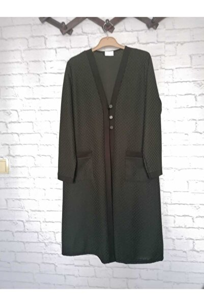 anne moda ankara Thin summer, large size, self-patterned long knitted cardigan/coat