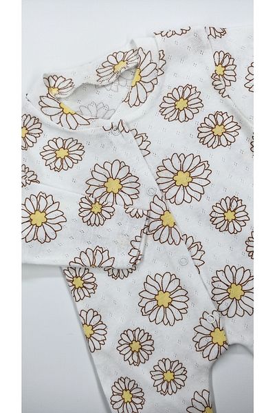 Nayinom Hobbe Baby Daisy Patterned Jumpsuit 1-3-6 Months