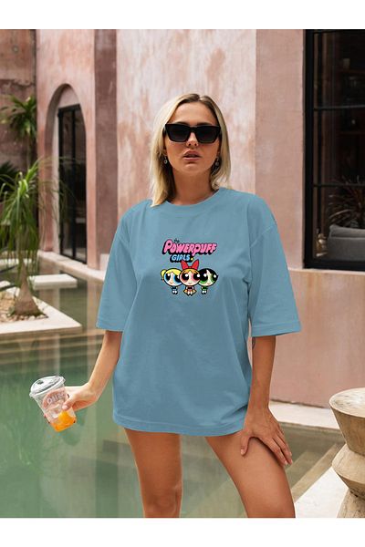 Pear Wear Μπλουζάκι με στάμπα Powerpuff Girls Unisex Oversize T-shirt
