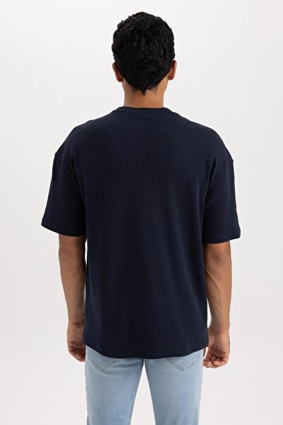 DeFacto Футболка з коротким рукавом з бавовняної щільної тканини Tisort T3661az23sp