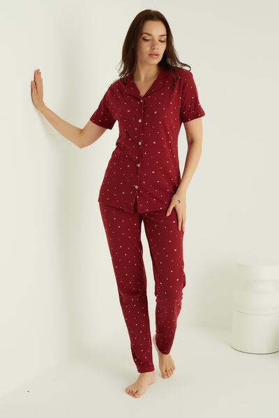 ELİTOL COTTON BUTTONED PAJAMA SET