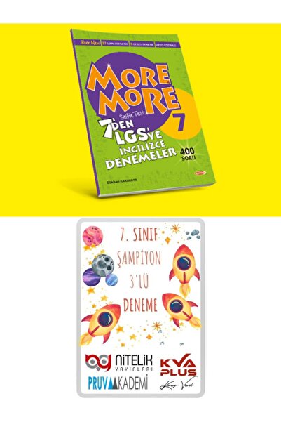 Kurmay Elt Yayınları More And More 7 Selfie Test 7’den Lgs’ye Denemeler Ve 7. Sınıf Şampiyon 3'lü Deneme Sınavı Seti