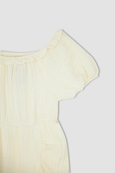 DeFacto Κοριτσίστικο βαμβακερό κοντομάνικο γιακά Carmen