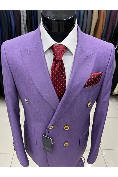MASSARO Κοστούμι διπλό στήθος Slimfit