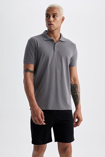 DeFacto Fit Slim Fit Polo Neck Short Sleeve T-Shirt V2910az23sm