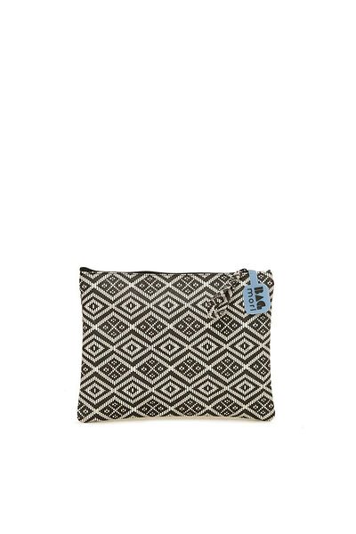 Bagmori White Women's Patterned Portfolio Bag with Hand Holder M000007985