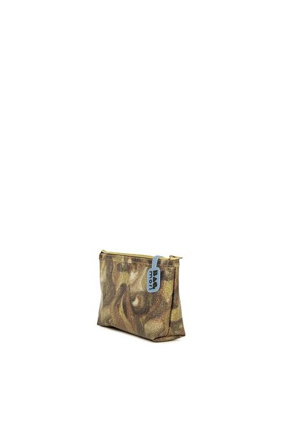 Bagmori Gold Women's Patterned Plain Zipper Makeup Bag M000007993