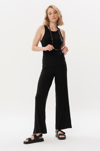 Re-clo بيلا نيو، بدون أكمام، قماش مستدام، قميص داخلي أسود مضلع